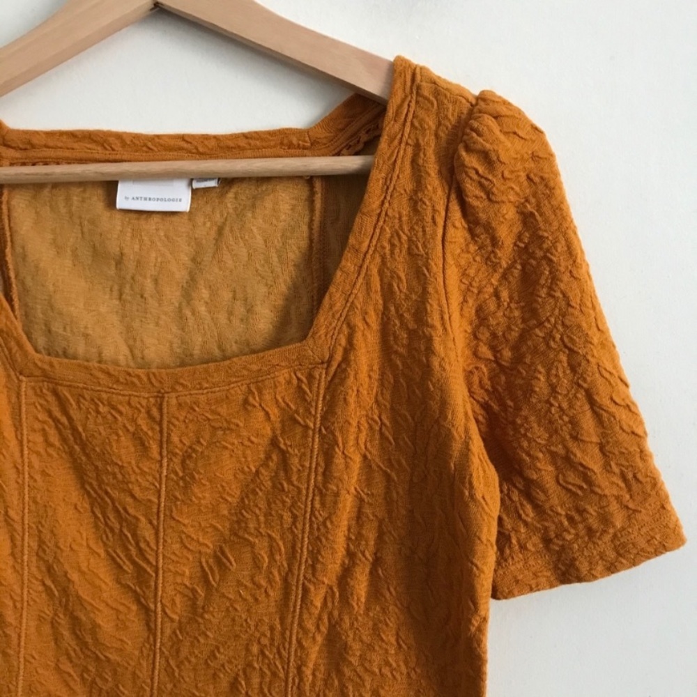 Anthropologie Wesley Mustard Yellow Top